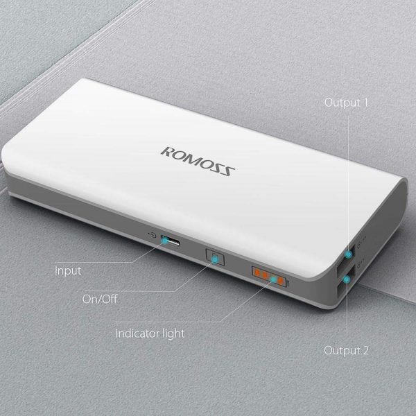 ROMOSS Solo 5 Power Bank, Dual Output 10k